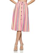 Bcbgeneration Button-front Striped A-line Skirt