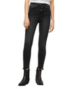 Allsaints Kenzie Ultra High Skinny Jeans In Washed Black