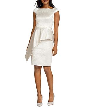Teri Jon By Rickie Freeman Off Shoulder Jacquard Dress