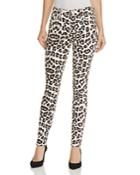 Mother High-waist Looker Ankle Fray Leopard Skinny Jeans In Touch Of The Tundra - 100% Exclusive