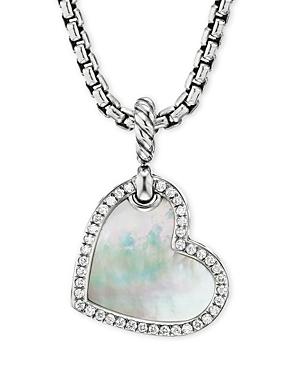 David Yurman Sterling Silver Elements Heart Amulet With Mother-of-pearl