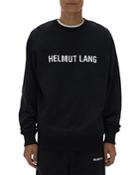 Helmut Lang Cotton Logo Print Crewneck Sweatshirt