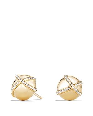 David Yurman Solari Stud Earrings With Diamonds In 18k Gold