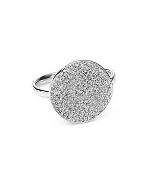 Ippolita Sterling Silver Stardust Diamond Pave Disc Ring