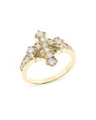 Bloomingdale's Diamond Cross Ring In 14k Yellow Gold, 1.0 Ct. T.w. - 100% Exclusive