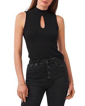1.state Ribbed Mock Neck Top