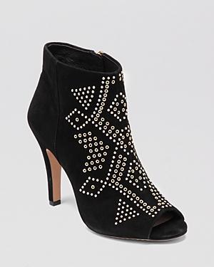 Vince Camuto Open Toe Booties - Kanster Studded