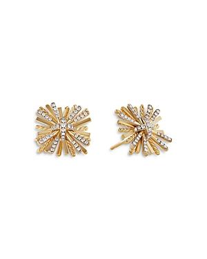 David Yurman 18k Yellow Gold Angelika Diamond Spray Stud Earrings