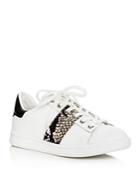Sam Edelman Marquette Snake-embossed Lace Up Sneakers