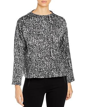 Eileen Fisher Petites Funnel Neck Box Top