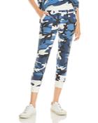 Theo & Spence Cropped Camo Print Jogger Pants