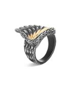 John Hardy Sterling Silver & 18k Yellow Gold Legends Eagle Ring