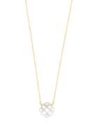 Tous 18k Yellow Gold Mosaic Mother-of-pearl Pendant Necklace, 16.5