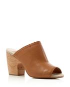 Dolce Vita Tegan Leather High Heel Slide Sandals
