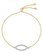 Bloomingdale's Diamond Marquis Bolo Bracelet In 14k White & Yellow Gold, 0.25 Ct. T.w. - 100% Exclusive