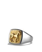 David Yurman Petrvs Horse Pinky Ring With 18k Gold