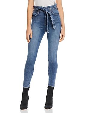 Alice + Olivia Good Paperbag-waist Skinny Jeans In Naughty But Nice