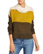 Beachlunchlounge Dara Color-block Cowl-neck Sweater