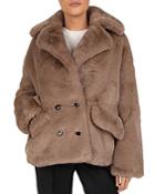 The Kooples Candy Double-breasted Faux-fur Coat