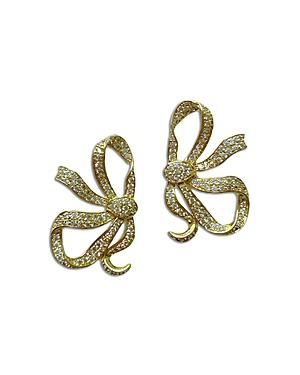 Nicola Bathie Crystal Bow Stud Earrings
