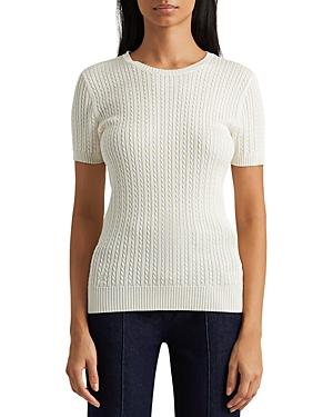 Lauren Ralph Lauren Cable Knit Short Sleeve Sweater