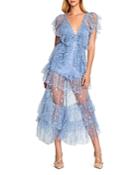Alice Mccall Magician's Daughter Ruffled Lace Jumpsuit