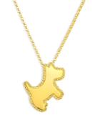 Roberto Coin 18k Yellow Gold Princess Tiny Treasure Dog Pendant Necklace, 16-18