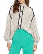 Ted Baker Oldham Printed Balloon Sleeve Blouse