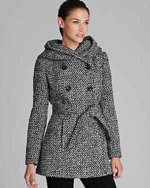 Calvin Klein Coat - Belted City Tweed