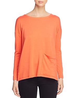 Eileen Fisher Long-sleeve Boat-neck Top