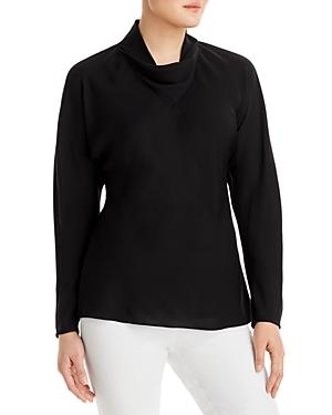 Lafayette 148 New York Cowl Neck Silk Blouse