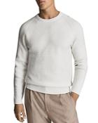Reiss Becton Fine Ribbed Knit Regular Fit Crewneck Sweater