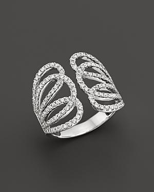 Diamond Statement Ring In 14k White Gold, 1.10 Ct. T.w.