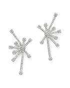 Kc Designs Diamond Starburst Earrings In 14k White Gold