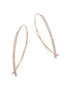Bloomingdale's Micro-pave Diamond Threader Earrings In 14k Rose Gold, 0.50 Ct. T.w. - 100% Exclusive