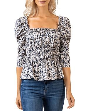Belldini Floral Smocked Waist Top