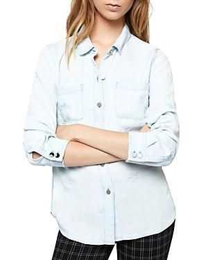 Sanctuary Embroidered-star Chambray Shirt