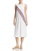 Dkny Sleeveless Stripe-detail Dress