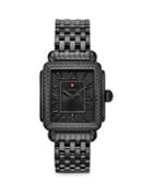 Michele Deco Madison Noir Black Diamond Watch, 34mm