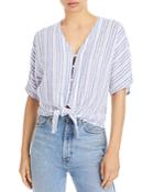 Rails Thea Striped Tie Front Shirt
