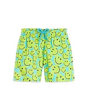 Vilebrequin X Smiley Boys' Printed Regular Fit Swim Trunks - Little Kid, Big Kid