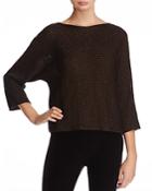 Eileen Fisher Slit-sleeve Shimmer Sweater
