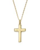 14k Yellow Gold Polished Cross Necklace, 18 - 100% Exclusive