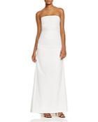 Nicole Miller Strapless Ruched Gown
