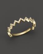 Diamond Zigzag Ring In 14k Yellow Gold, 0.10 Ct. T.w.
