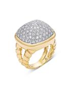 Marina B 18k Yellow Gold Tigella Diamond Pave Dome Ring