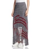 Dkny Pure Graphic Stripe Pleated Maxi Skirt