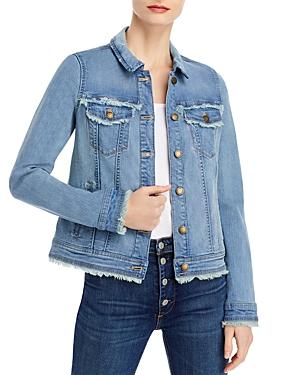Karl Lagerfeld Paris Fringe Trim Denim Jacket
