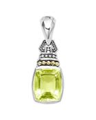 Lagos 18k Yellow Gold And Sterling Silver Glacier Pendant With Green Quartz