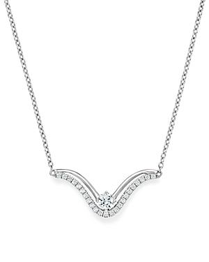 Bloomingdale's Diamond Double Row Pendant Necklace In 14k White Gold, .25 Ct. T.w. - 100% Exclusive